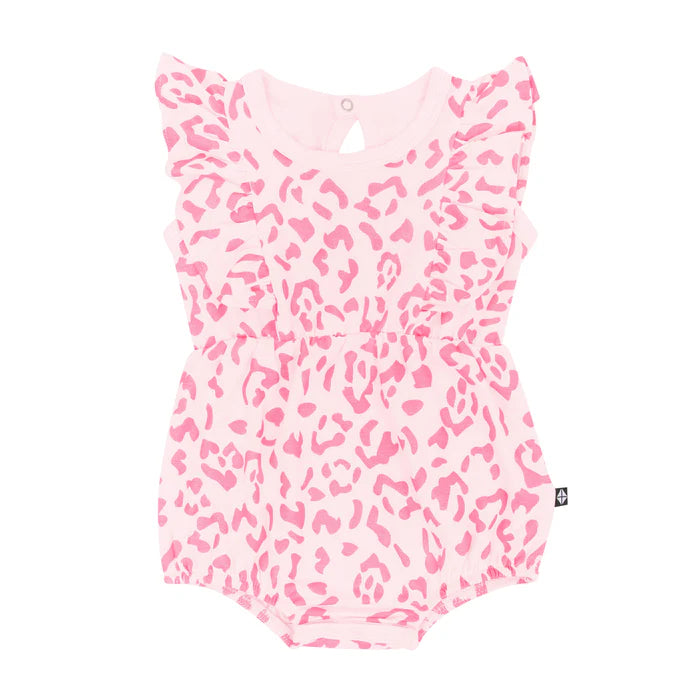 Sakura Leopard Bubble Romper