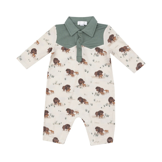 Bison Cowboy Romper