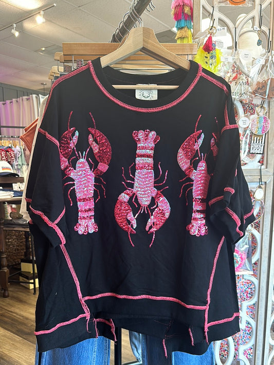 Sequin Crawfish Top