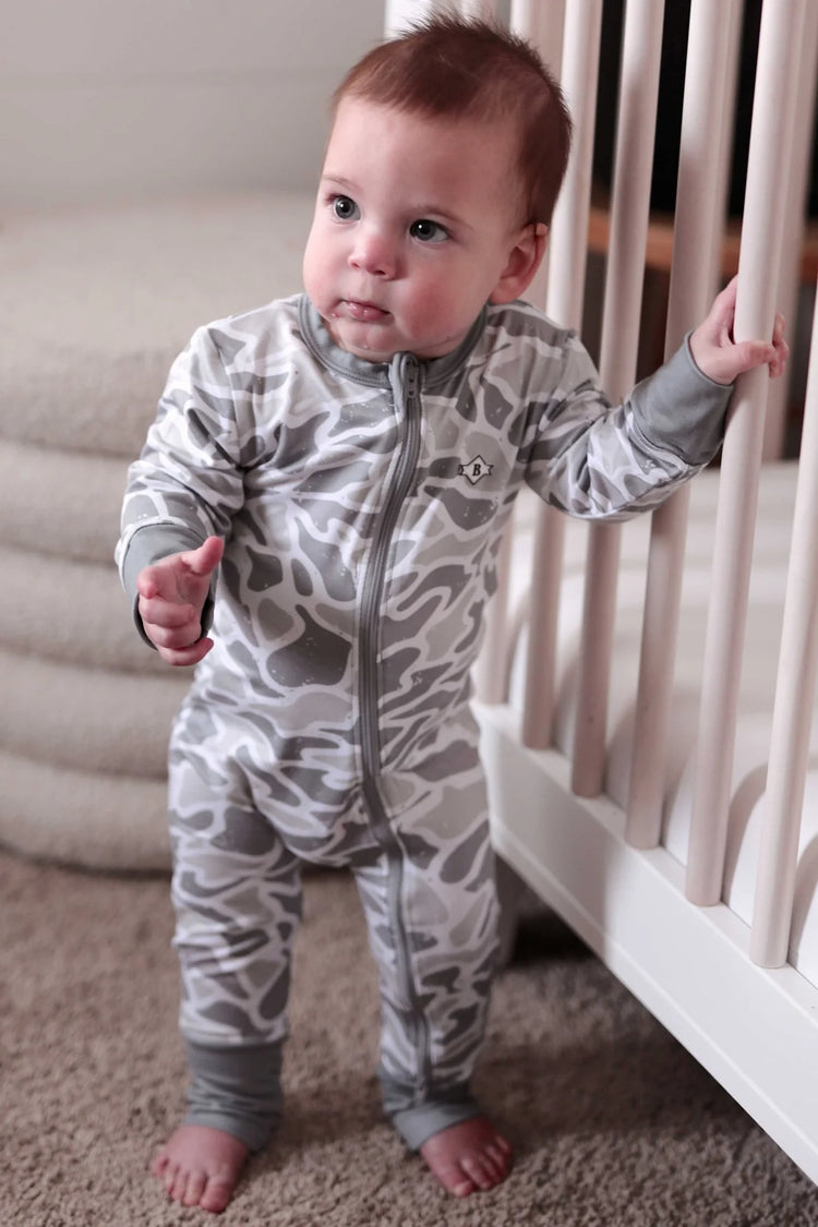 White Camo Footie