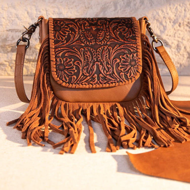 Fringe Leather Cross Body